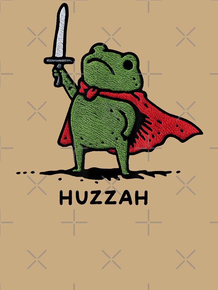 Huzzah Frog With Sword by Threadify LLC