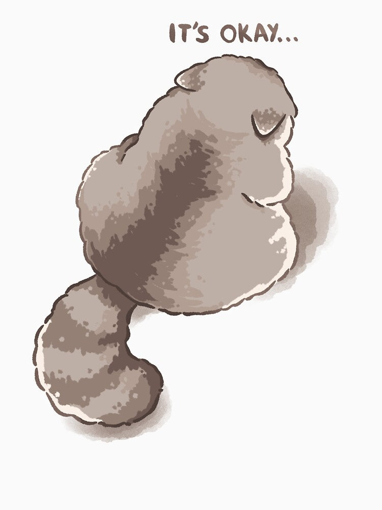 Sad Raccoon by Peach Frog