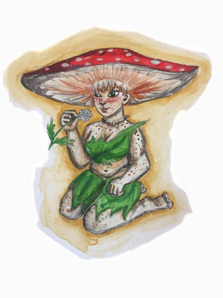 mushroom lady with background by Francieg567