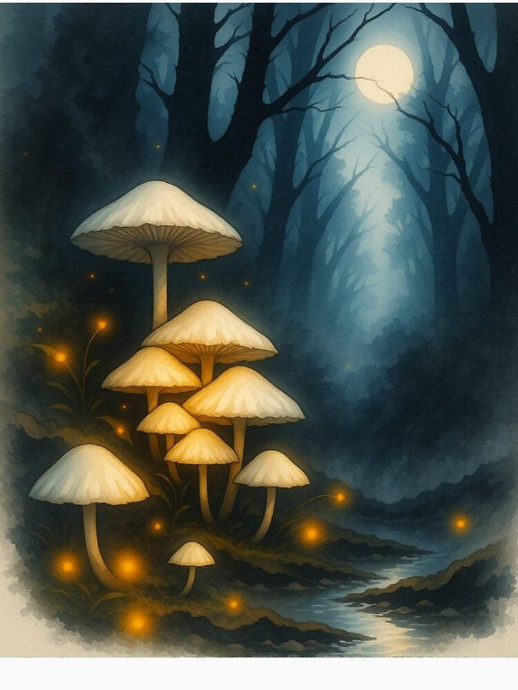 Moonlit Grove of Lantern Caps by The Rogue Mark