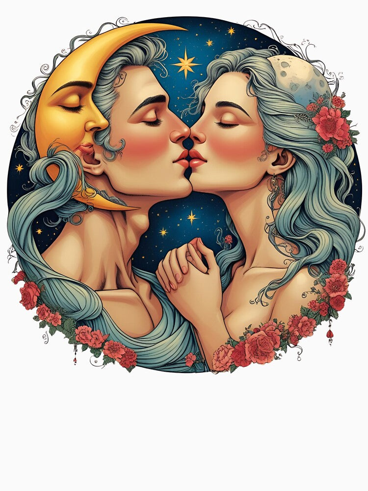 Sun and Moon as Lovers by catcurio