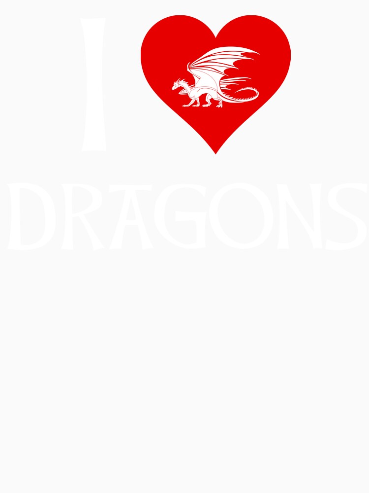 I Love Dragons by Cat Lady Designs