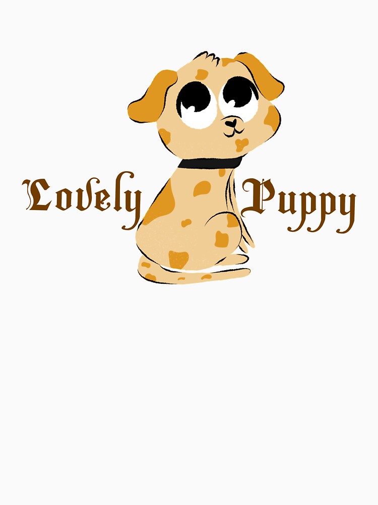 Lovely Puppy - cute dog used for t-shirts or stickers, Masks and for gift by boutkadrin