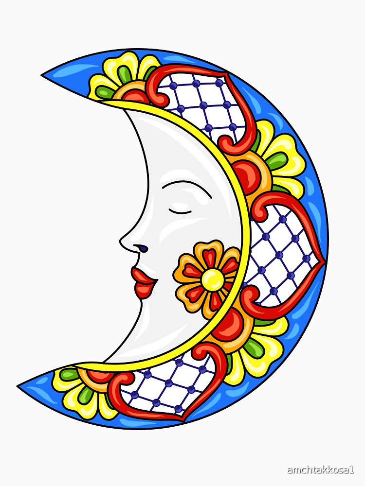 Mexican moon with Ornamental Flowers by amchtakkosa1