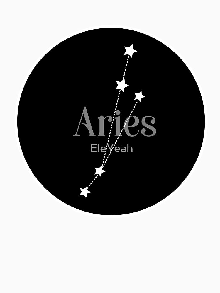 Aries zodiac constellation (black) by EleYeah