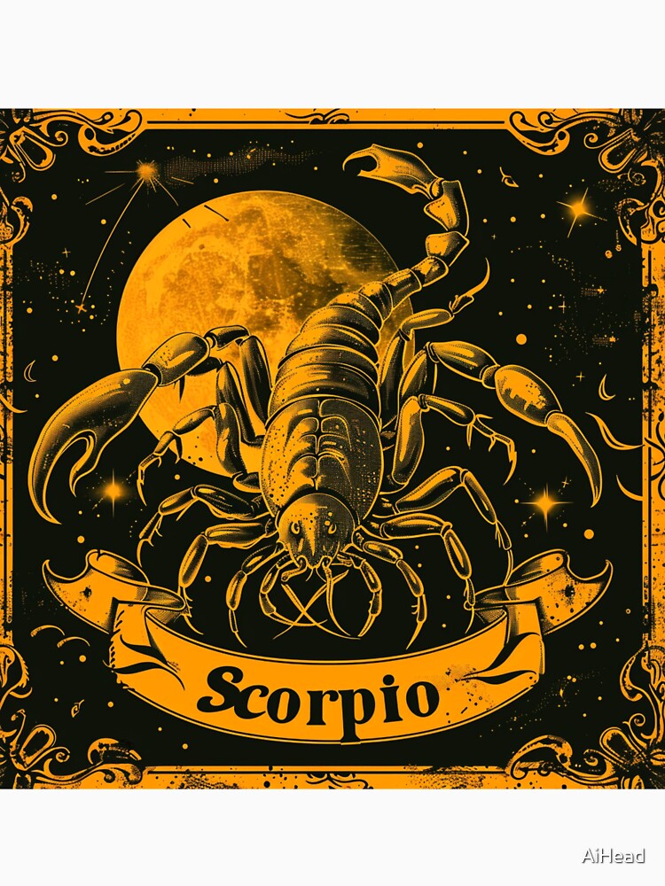 Vintage Style Scorpio Zodiac Sign by AiHead