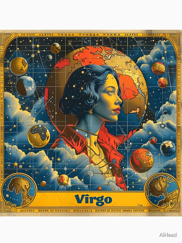 Vintage SciFi Style Virgo Zodiac Sign by AiHead