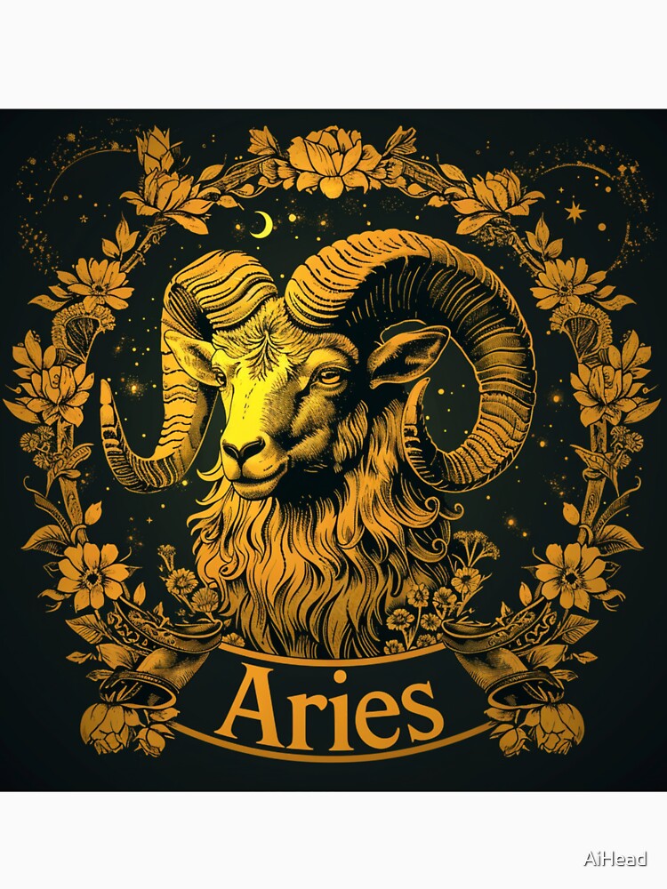 Vintage Style Aries Zodiac Sign by AiHead