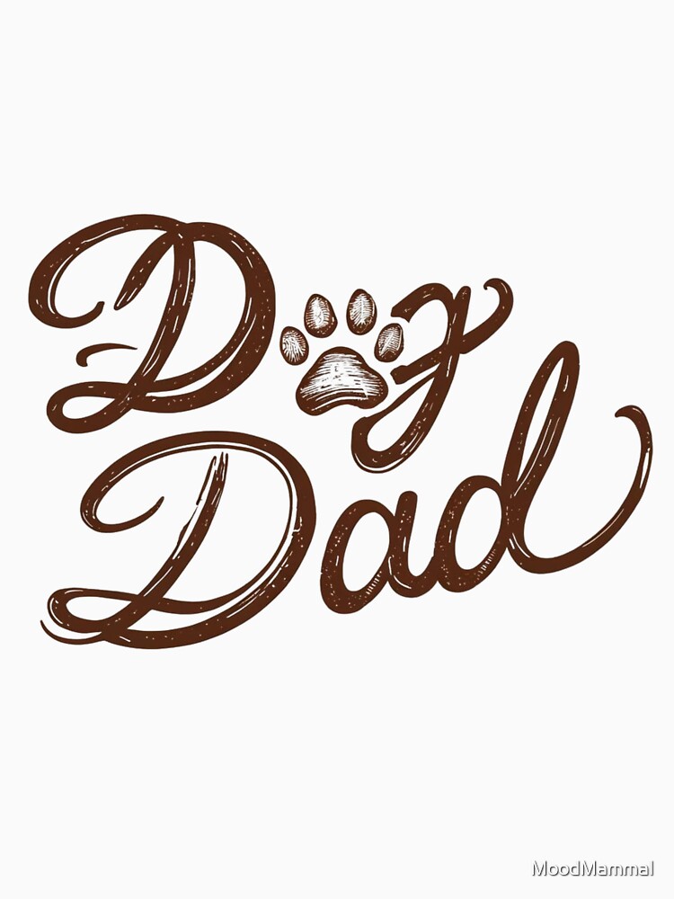 Dog Dad Handwritten Script with Paw Print by MoodMammal