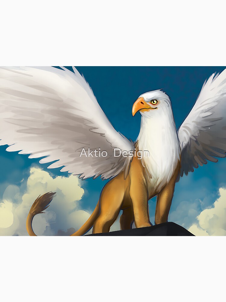 A Mighty Griffin standing on a cliff by Aktio  Design