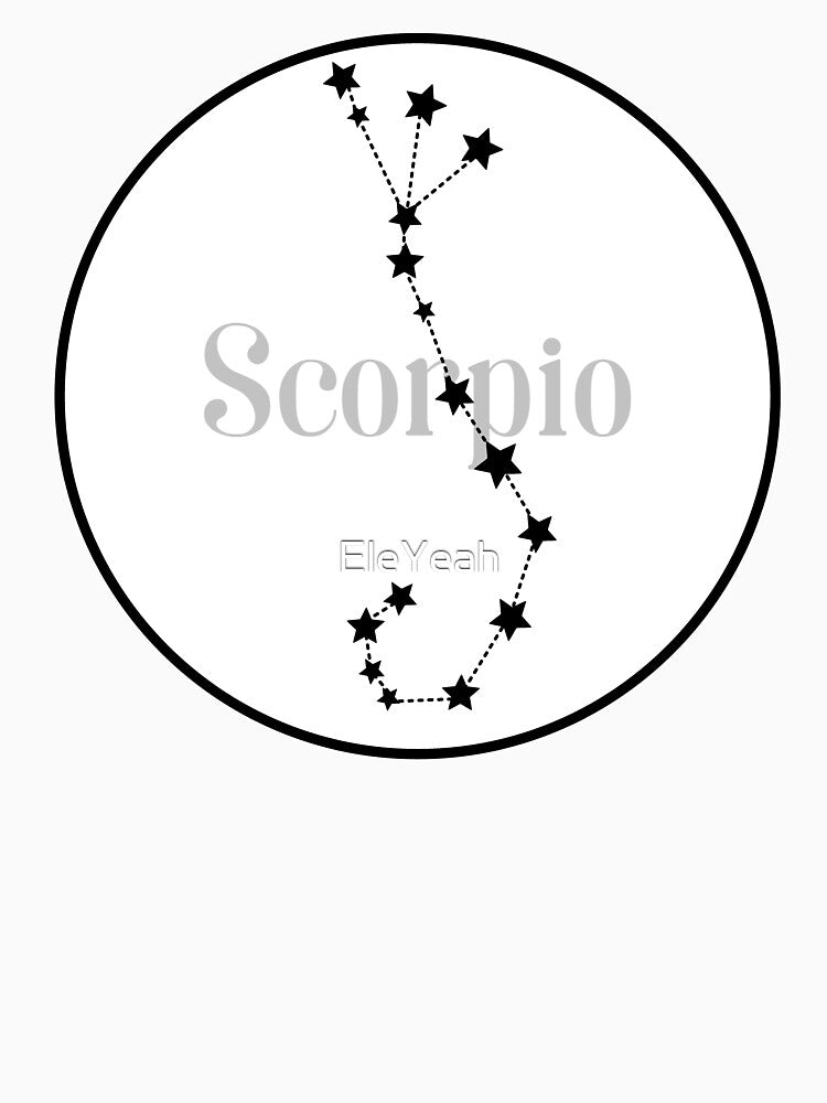 Scorpio zodiac constellation (white) by EleYeah