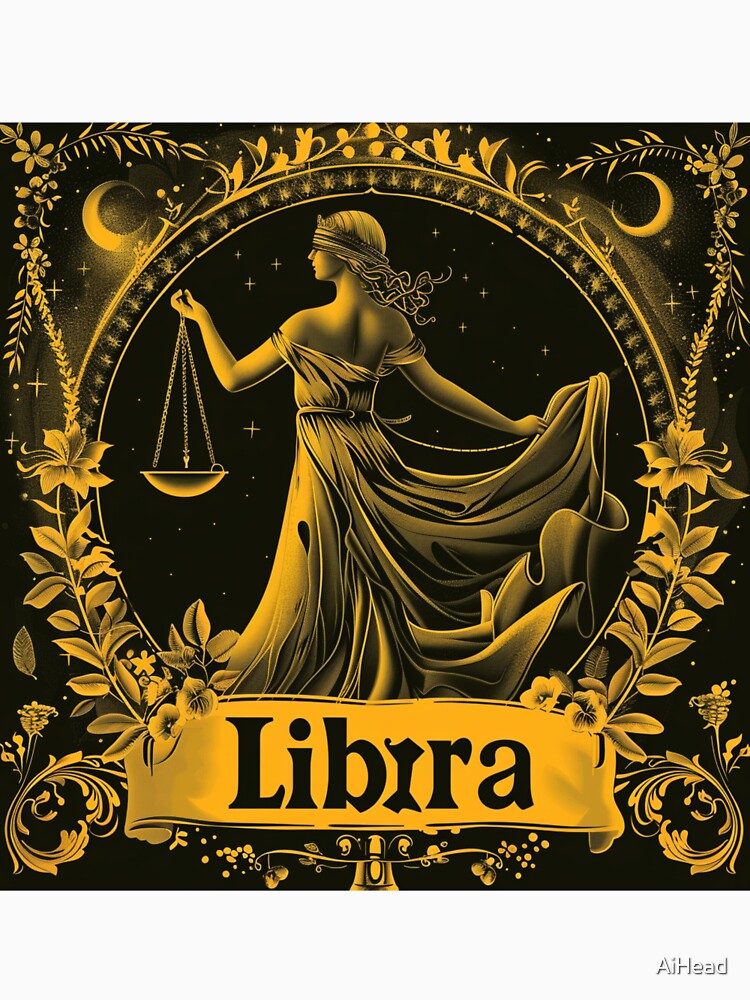 Vintage Style Libra Zodiac Sign by AiHead
