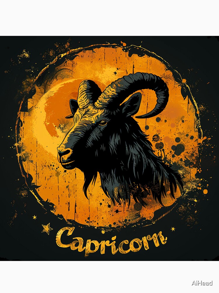 Grunge Style Capricorn Zodiac Sign by AiHead