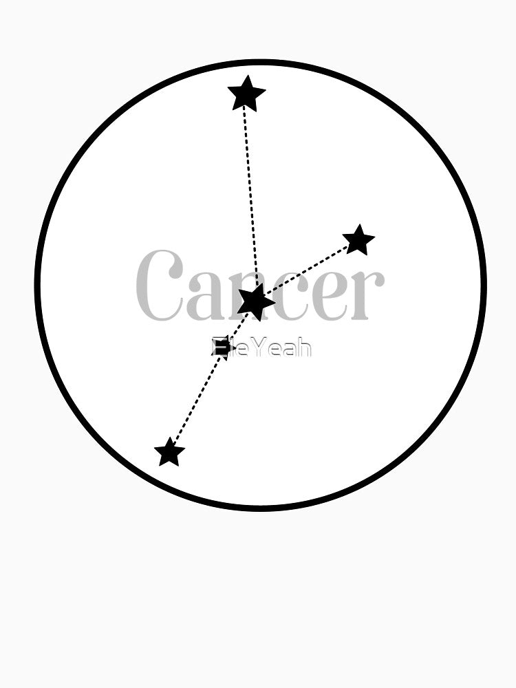 Cancer zodiac constellation (white) by EleYeah