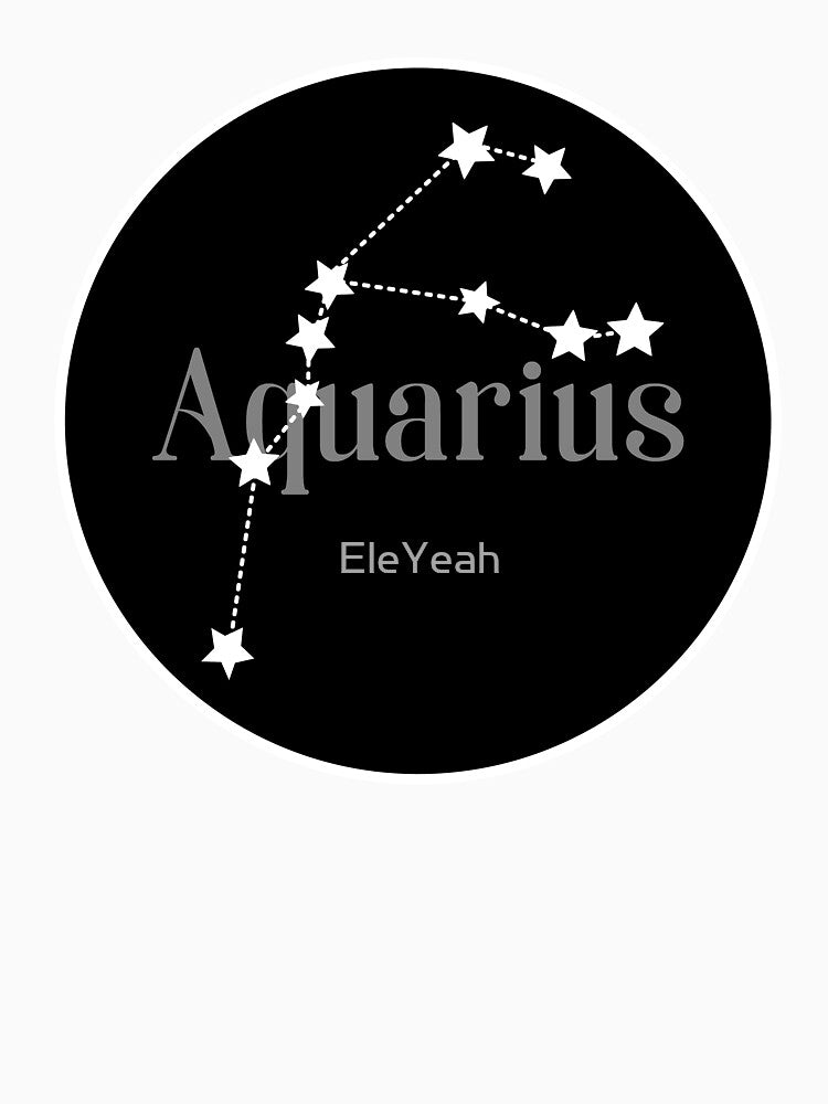 Aquarius zodiac constellation (black) by EleYeah