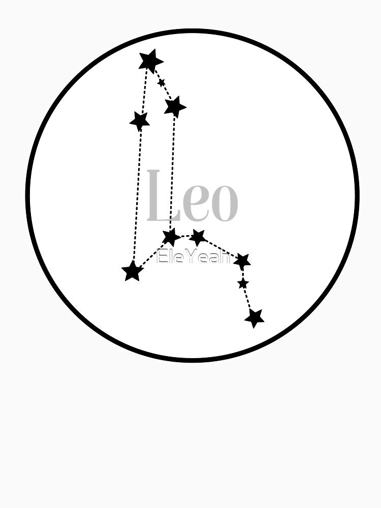 Leo zodiac constellation (white) by EleYeah