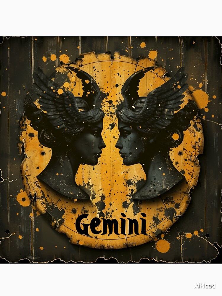 Grunge Style Gemini Zodiac Sign by AiHead