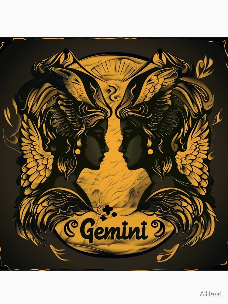 Vintage Style Gemini Zodiac Sign by AiHead