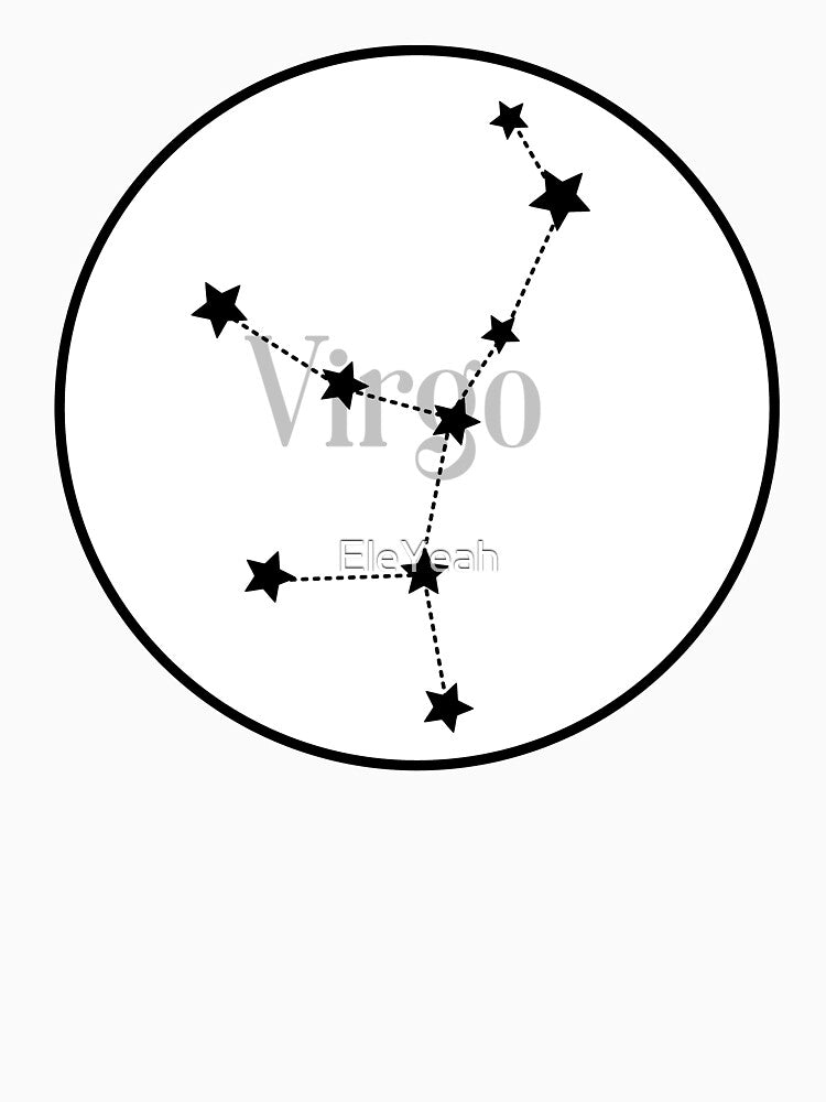 Virgo zodiac constellation (white) by EleYeah