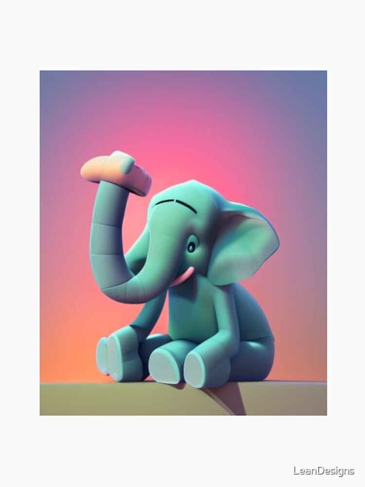 Very Sad Elephant.  Crying Animals by LeanDesigns