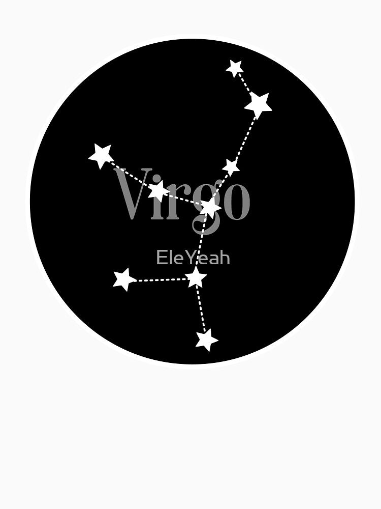 Virgo zodiac constellation (black) by EleYeah