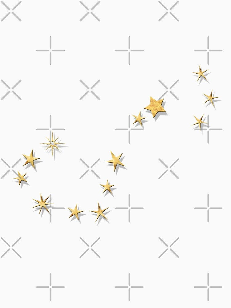 Scorpio Golden Stars Constellation by Lelibeth