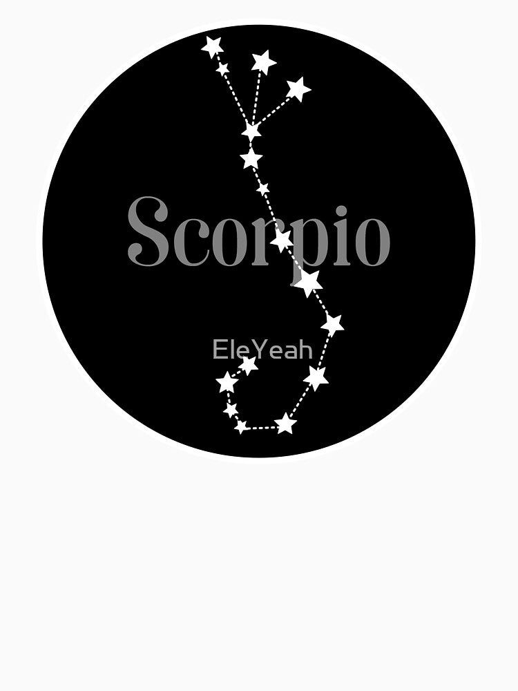 Scorpio zodiac constellation (black) by EleYeah