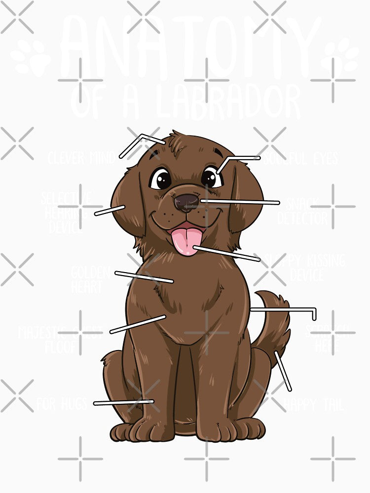 Funny Chocolate Labrador Dog Anatomy Dog Lover by lanynx design
