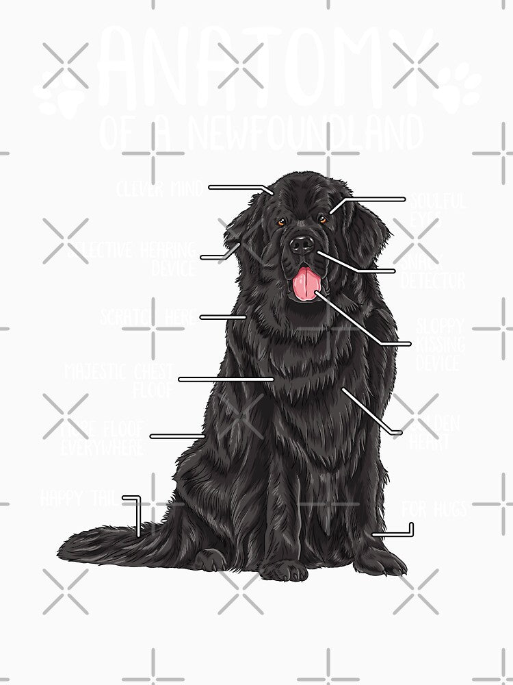 Funny Newfoundland Anatomy Newfie Dog Lover by lanynx design