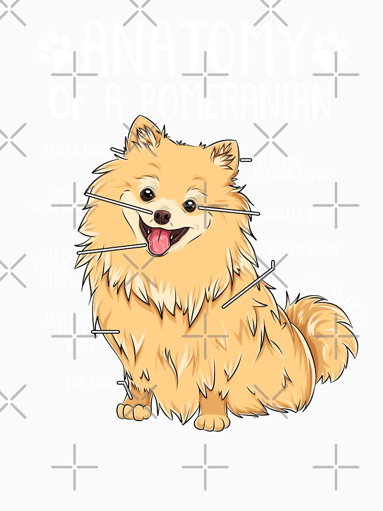 Funny Anatomy Pomeranian Dog Pom Dog Lover Cute Zwergspitz by lanynx design