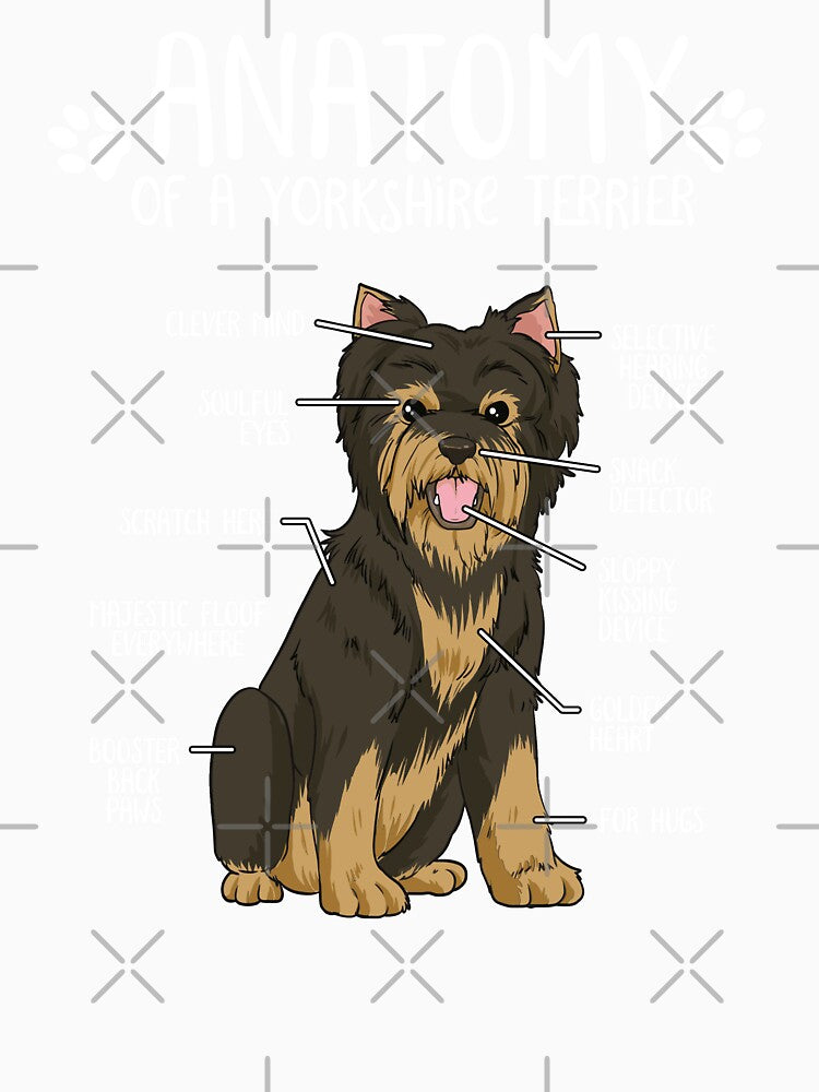Funny Yorkshire Terrier Anatomy Yorkie Dog Owner Dog Lover by lanynx design