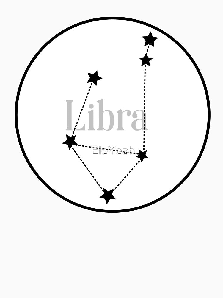 Libra zodiac constellation (white) by EleYeah