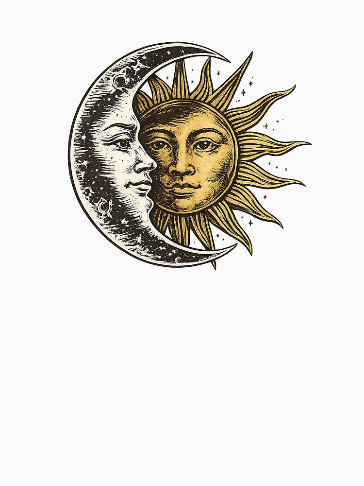 Celestial Sun & Moon Vintage Alchemy Design by PrettyRottenCo