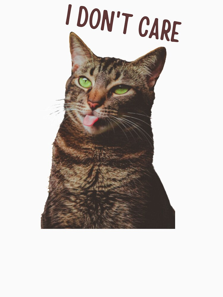 I Don't Care - Funny Cat Meme by StickersHub94
