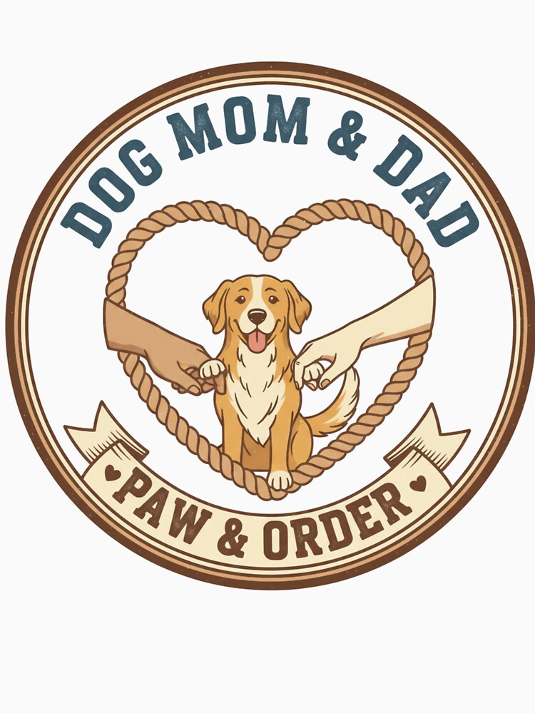 Funny Dog Mom and Dad Paw & Order – Retro Pet Lover Gift Badge by Wear Sculpt