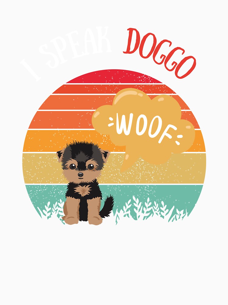 I speak doggo - Retro sunset Dog Lover by ChromaHeaven