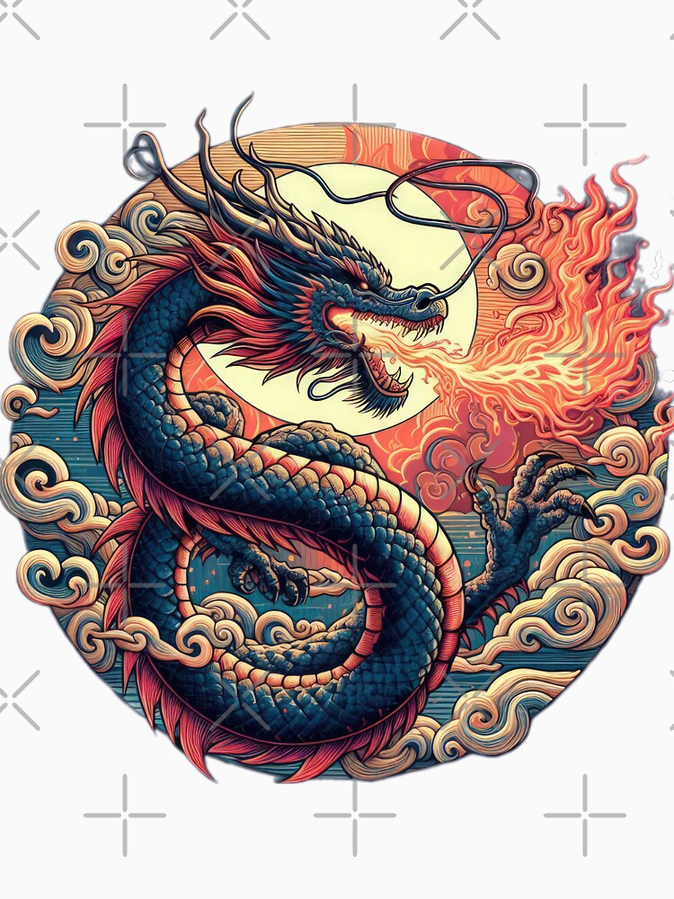 Volcanic force  dragon breathing fire vintage by Expressions-Sel