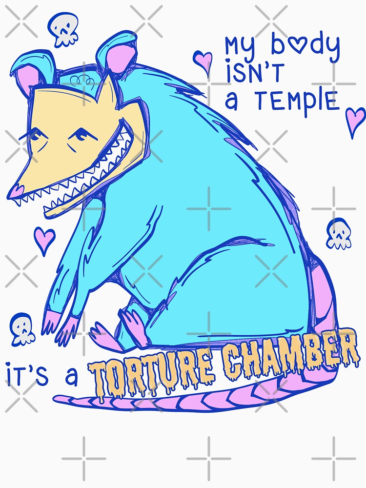my body isn’t a temple, it’s a torture chamber possum by crestfallenmermaid