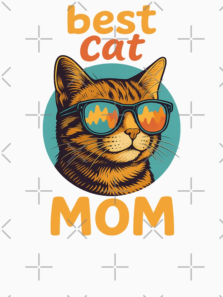 Best Cat Mom Funny Retro Cat by Tigerr3g