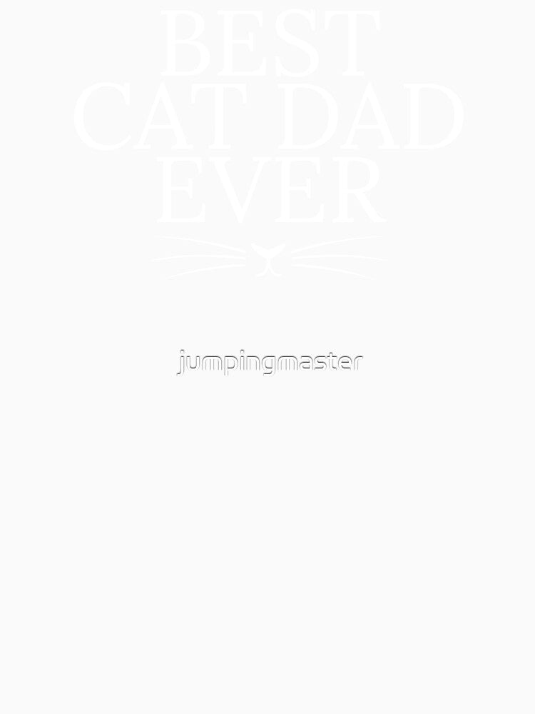 Best Cat Dad Ever Minimalist Whiskers Design by jumpingmaster