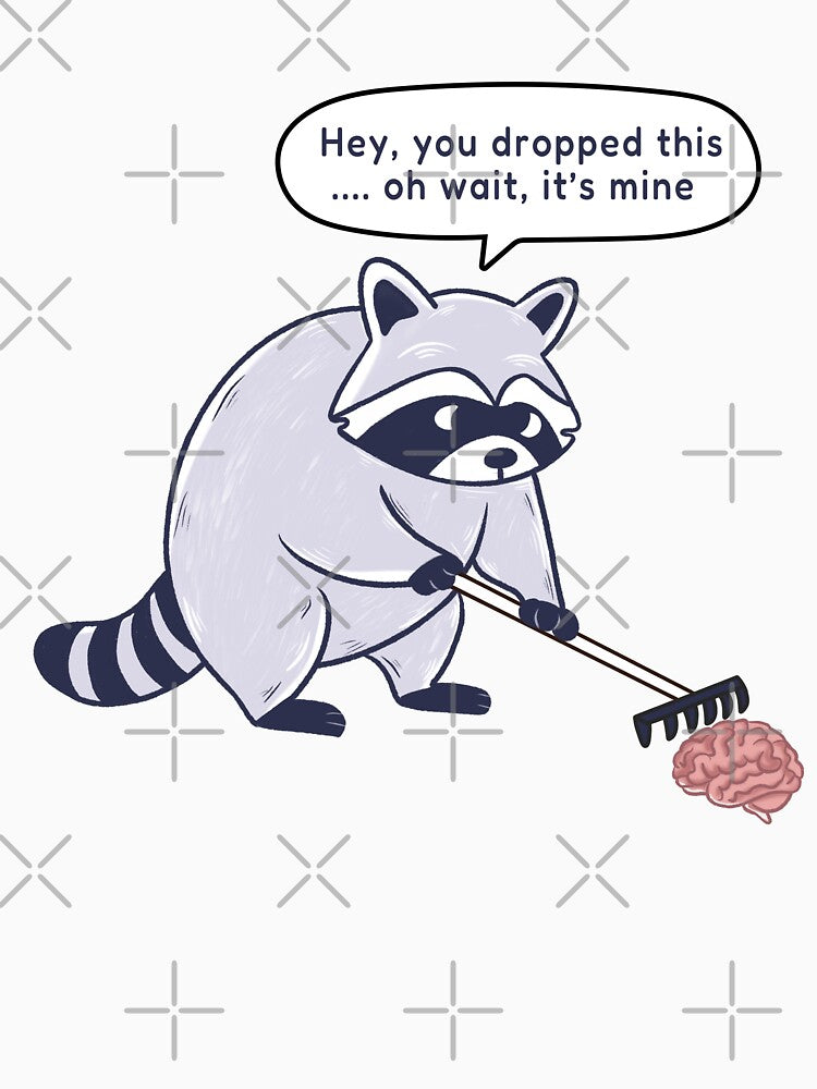 Sassy Raccoon Cartoon – Quirky Humor Shirt by Iqrapixels