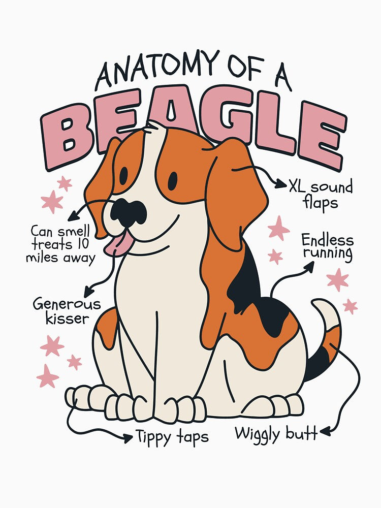 Anatomy of Beagle Awesome Mom Dog Lover by NewArtWave