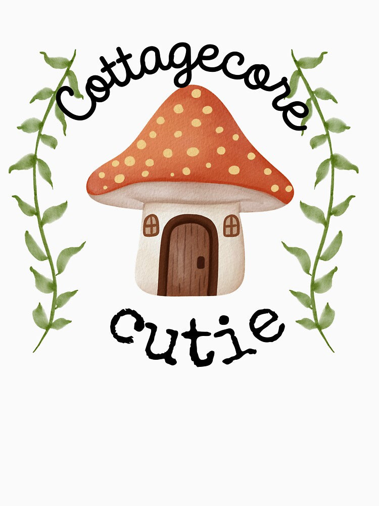 Cottagecore Cutie Mushroom House - Whimsical Botanical Aesthetic Design by AKawaiiPastels