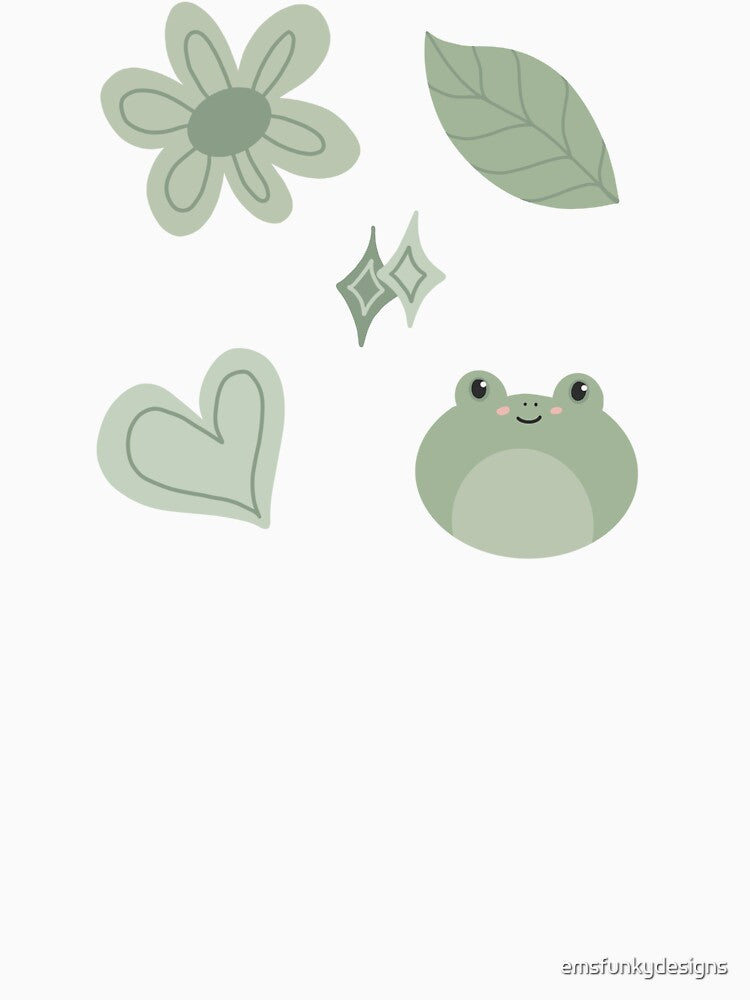 pastel green sticker pack (plus frog!) by emsfunkydesigns