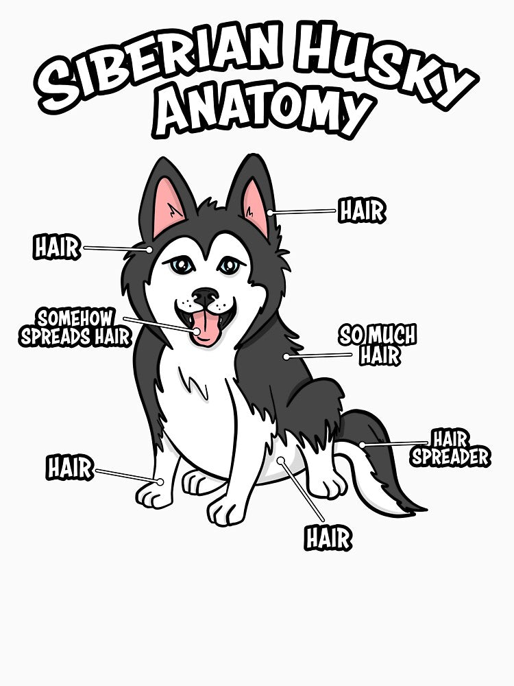 Anatomy of A Siberian Husky Funny Dog Lover Gift by JessieJune