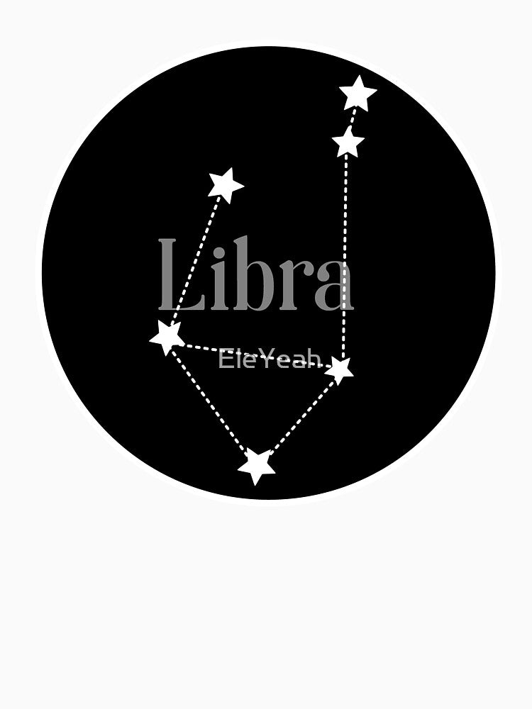 Libra zodiac constellation (black) by EleYeah