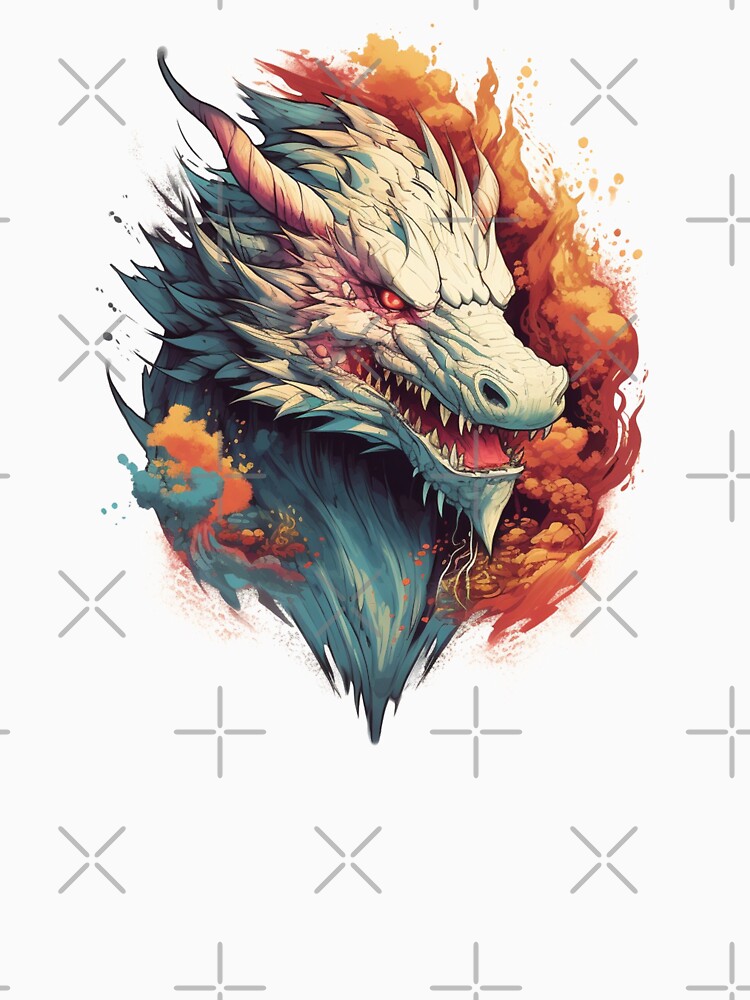 Mystic Blaze - Majestic Dragon Design by InTrendSick
