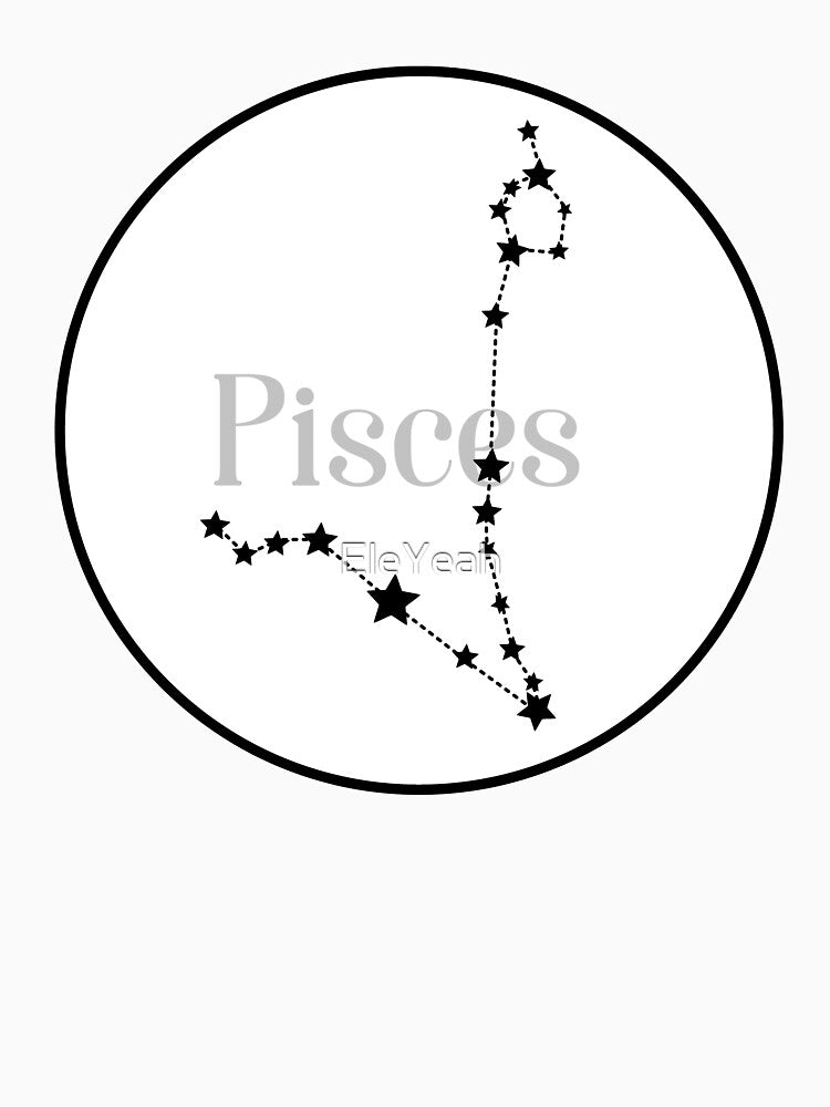 Pisces zodiac constellation (white) by EleYeah