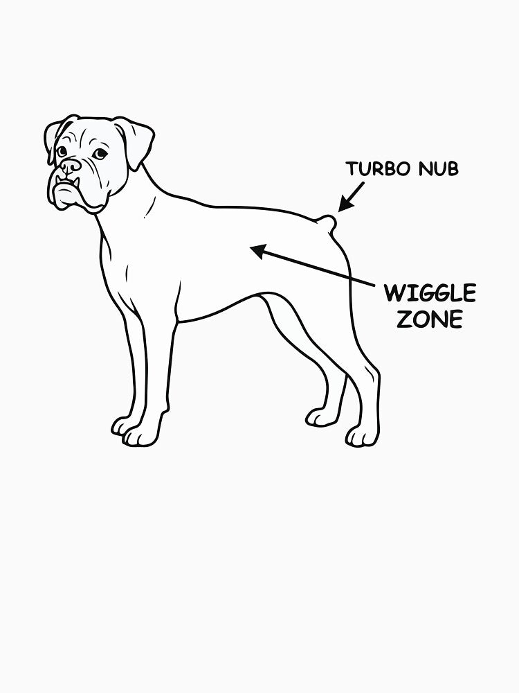 Anatomy Of A Boxer Dog Nub Wag Diagram by Petzzz