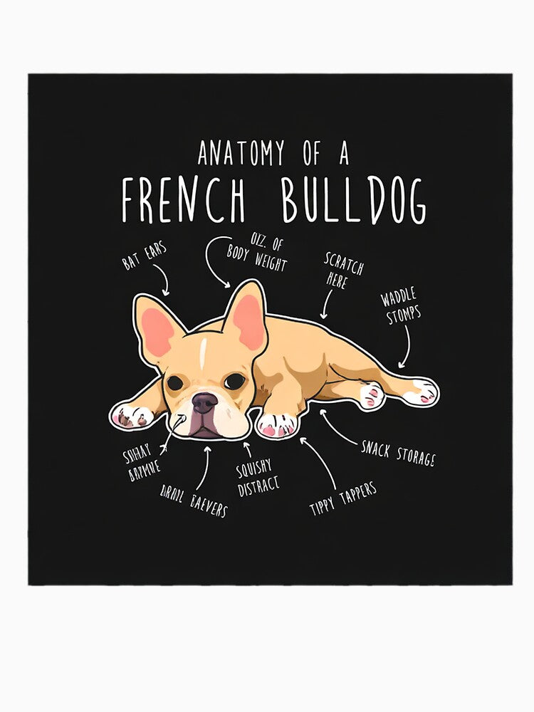 Anatomy of a French Bulldog Funny Dog Lover Gift by SoyLamderma